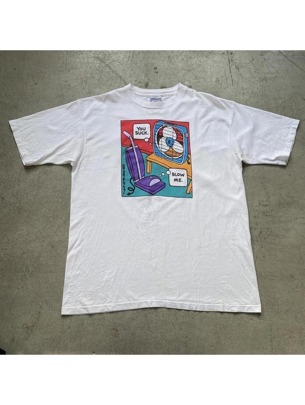 Vintage 90s You Suck. Blow Me. Funny Parody Art T Shirt